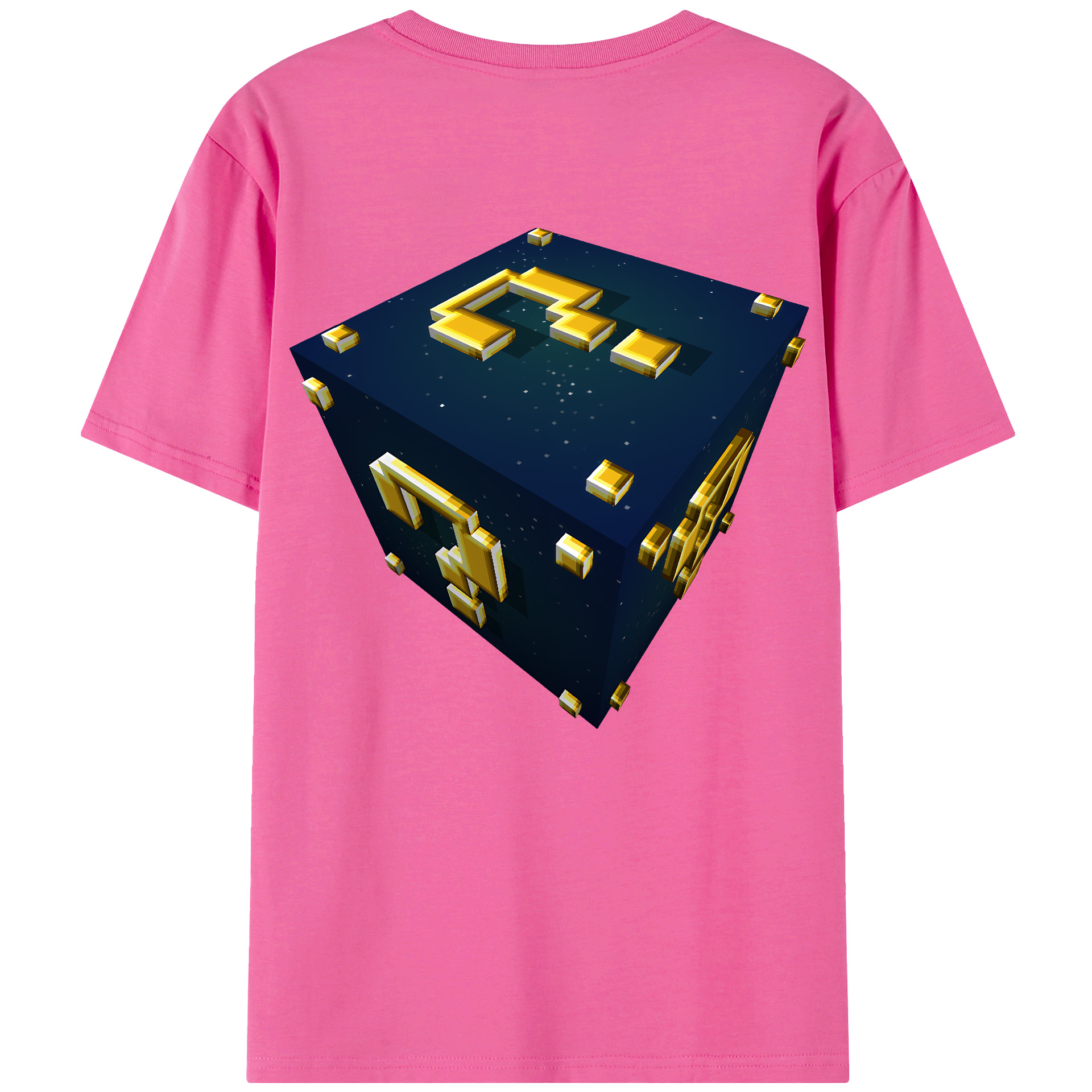 （画像用） マインクラフト ブロックの世界 Minecraft MC Block world レディース半袖Tシャツ(バックプリント)